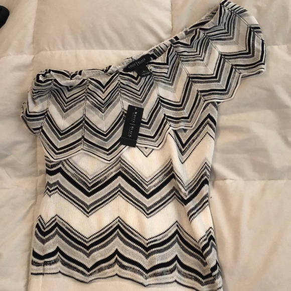 White House Black Market Tops - White House Black Market off shoulder knot tip